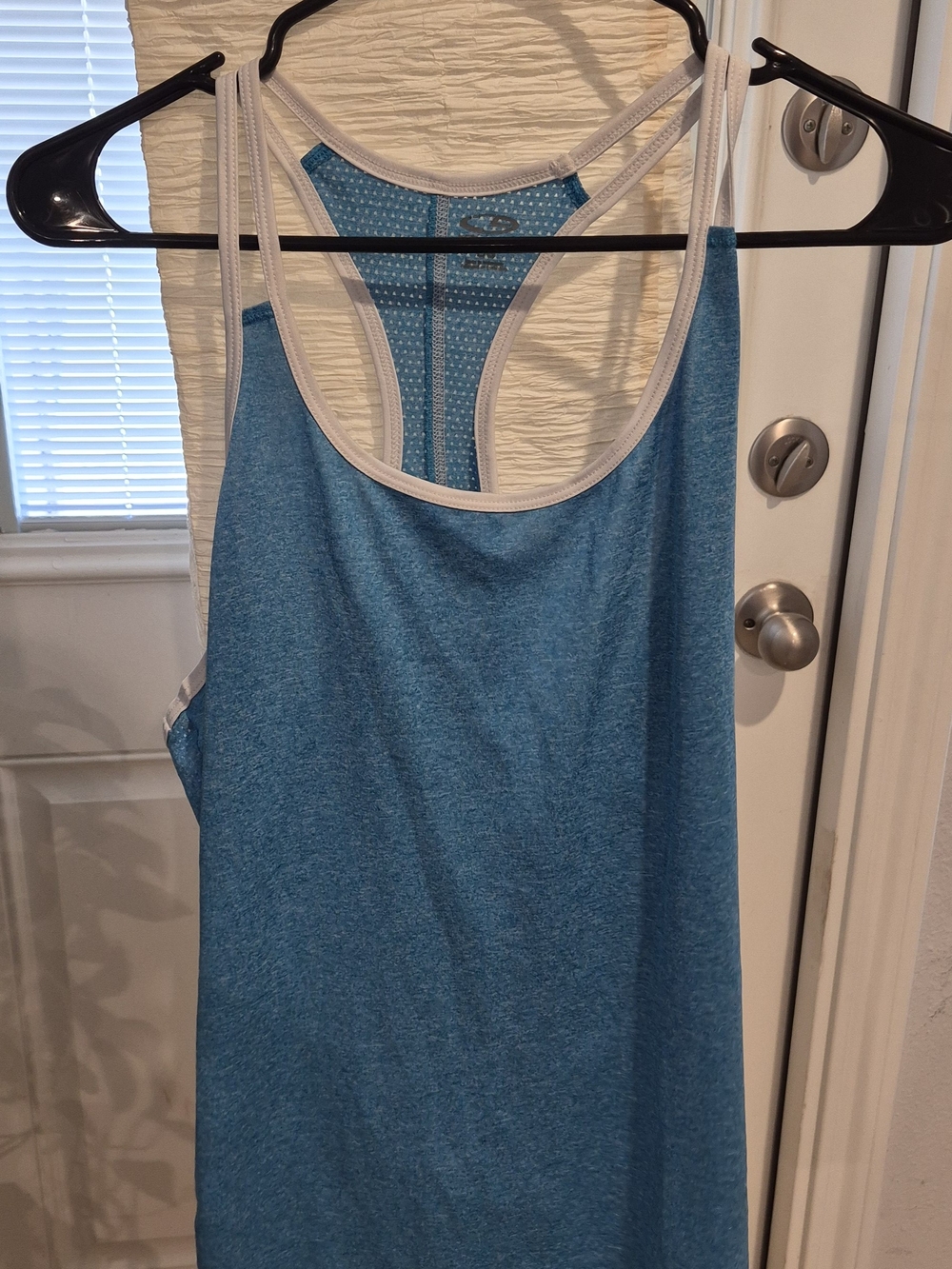 Champion Blue Racerback Muscle Tank with White Trim